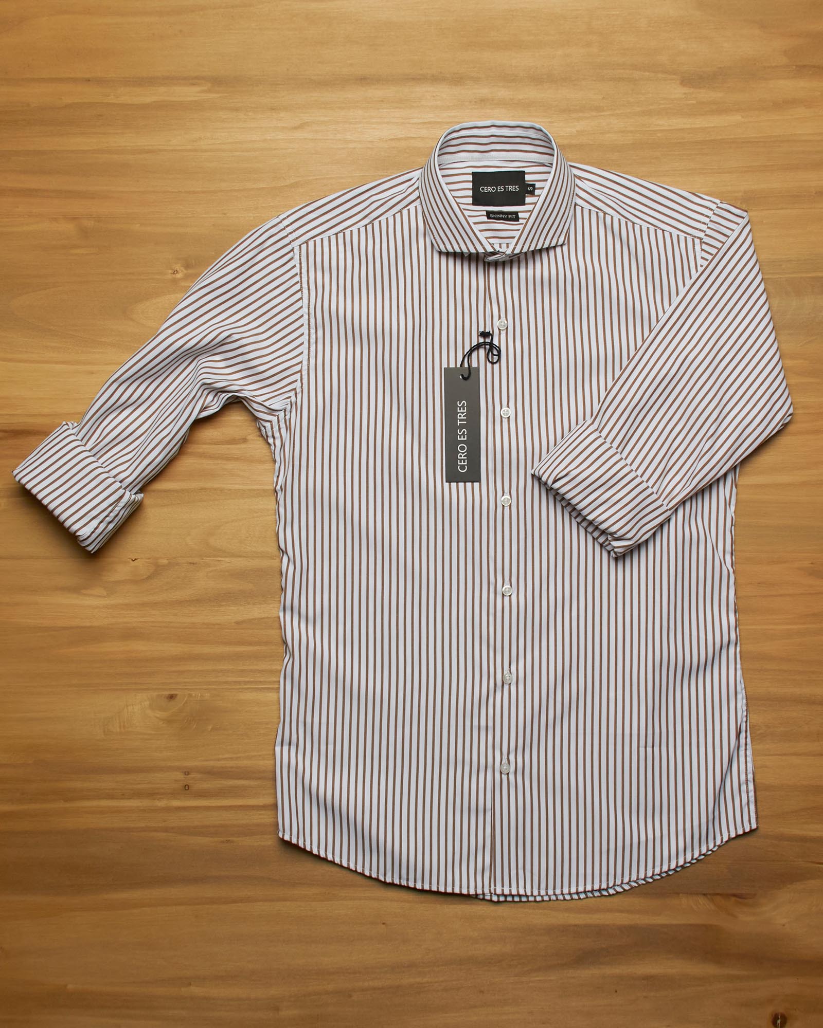 6807RAYMLTO - CAMISA TRIPOLI SKSP TOSTADO